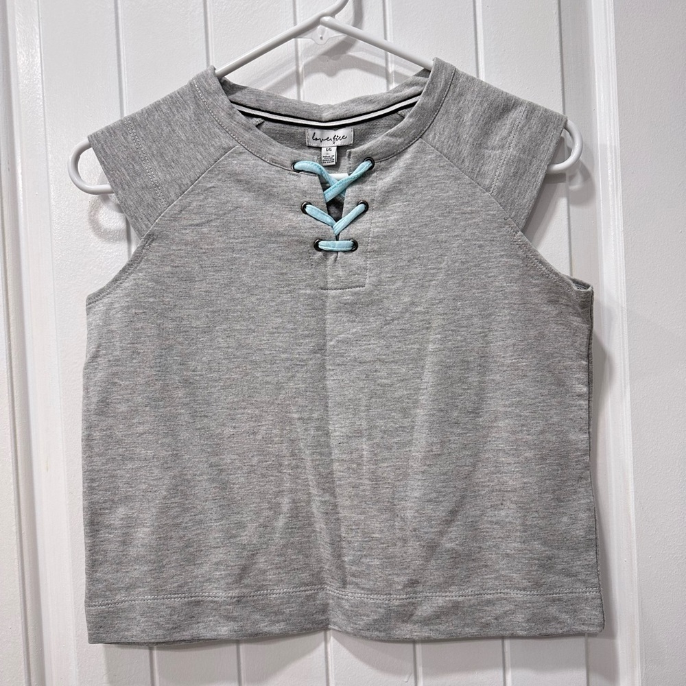 NWT Girl’s Love, Fire Gray Sleeveless Top